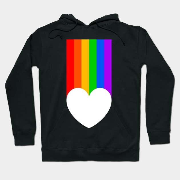 Pride Heart Rainbow LGBT Gay Homosexuality Hoodie by Foxxy Merch